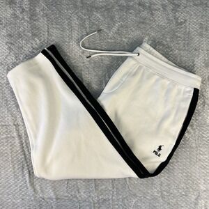 Polo Ralph Lauren Track Pants 2XB Big Tall White Black Stripe Jogger Sweatpants
